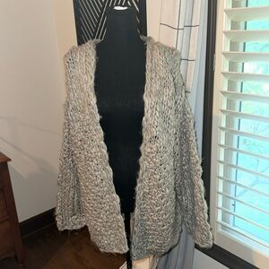 POL thick chunky gray sweater medium